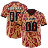 Custom Crimson Personalized Printed Graffiti Pattern Design Authentic Football Jersey