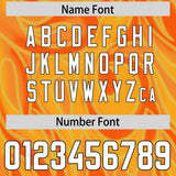Custom Gold Orange Personalized Printed Graffiti Pattern Design Authentic Football Jersey