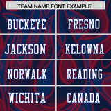 Custom Navy Personalized Printed Graffiti Pattern Design Authentic Football Jersey