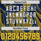Custom Royal Personalized Printed Graffiti Pattern Design Authentic Football Jersey