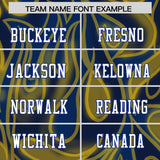 Custom Royal Personalized Printed Graffiti Pattern Design Authentic Football Jersey