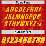 Custom Red Yellow Personalized All Star Graffiti Pattern Authentic Football Jersey