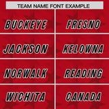 Custom Red Black Personalized All Star Graffiti Pattern Authentic Football Jersey