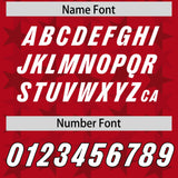 Custom Red Black Personalized All Star Graffiti Pattern Authentic Football Jersey