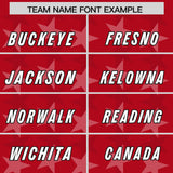 Custom Red Black Personalized All Star Graffiti Pattern Authentic Football Jersey