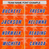 Custom Orange Royal Personalized All Star Graffiti Pattern Authentic Football Jersey