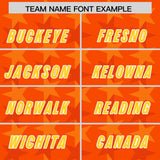 Custom Orange Gold Personalized All Star Graffiti Pattern Authentic Football Jersey