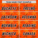 Custom Orange Black Personalized All Star Graffiti Pattern Authentic Football Jersey