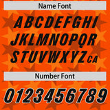 Custom Orange Black Personalized All Star Graffiti Pattern Authentic Football Jersey