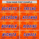Custom Orange Purple Personalized All Star Graffiti Pattern Authentic Football Jersey