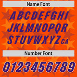Custom Orange Purple Personalized All Star Graffiti Pattern Authentic Football Jersey