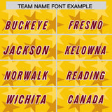 Custom Gold Crimson Personalized All Star Graffiti Pattern Authentic Football Jersey
