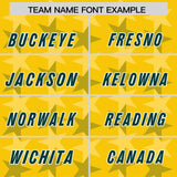 Custom Gold Green Personalized All Star Graffiti Pattern Authentic Football Jersey