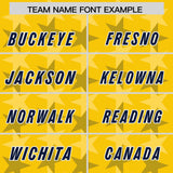 Custom Gold Navy Personalized All Star Graffiti Pattern Authentic Football Jersey