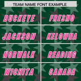 Custom Green Pink Personalized All Star Graffiti Pattern Authentic Football Jersey