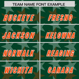 Custom Green Orange Personalized All Star Graffiti Pattern Authentic Football Jersey