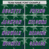 Custom Green Purple Personalized All Star Graffiti Pattern Authentic Football Jersey