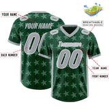 Custom Green Grey Personalized All Star Graffiti Pattern Authentic Football Jersey