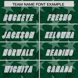 Custom Green Grey Personalized All Star Graffiti Pattern Authentic Football Jersey