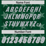 Custom Green Grey Personalized All Star Graffiti Pattern Authentic Football Jersey