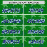 Custom Kelly Green Royal Personalized All Star Graffiti Pattern Authentic Football Jersey