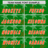 Custom Kelly Green Orange Personalized All Star Graffiti Pattern Authentic Football Jersey