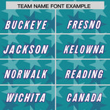 Custom Aqua Purple Personalized All Star Graffiti Pattern Authentic Football Jersey