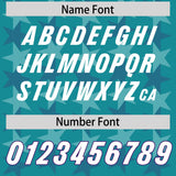 Custom Aqua Purple Personalized All Star Graffiti Pattern Authentic Football Jersey