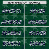 Custom Green Navy Personalized All Star Graffiti Pattern Authentic Football Jersey