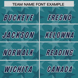 Custom Aqua Navy Personalized All Star Graffiti Pattern Authentic Football Jersey