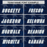 Custom Navy Grey Personalized All Star Graffiti Pattern Authentic Football Jersey