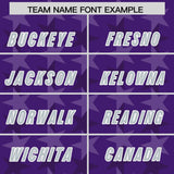 Custom Purple Grey Personalized All Star Graffiti Pattern Authentic Football Jersey