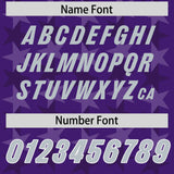 Custom Purple Grey Personalized All Star Graffiti Pattern Authentic Football Jersey