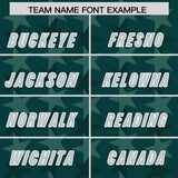 Custom Midnight Green Grey Personalized All Star Graffiti Pattern Authentic Football Jersey