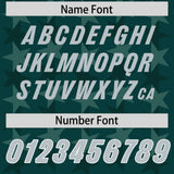 Custom Midnight Green Grey Personalized All Star Graffiti Pattern Authentic Football Jersey
