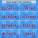 Custom Light Blue Purple Personalized All Star Graffiti Pattern Authentic Football Jersey