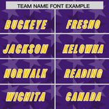 Custom Purple Gold Personalized All Star Graffiti Pattern Authentic Football Jersey
