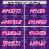 Custom Purple Pink Personalized All Star Graffiti Pattern Authentic Football Jersey