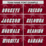 Custom Crimson Grey Personalized All Star Graffiti Pattern Authentic Football Jersey