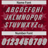 Custom Crimson Grey Personalized All Star Graffiti Pattern Authentic Football Jersey
