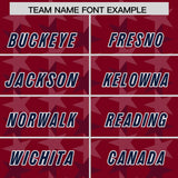 Custom Crimson Navy Personalized All Star Graffiti Pattern Authentic Football Jersey