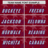 Custom Crimson Purple Personalized All Star Graffiti Pattern Authentic Football Jersey