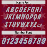 Custom Crimson Purple Personalized All Star Graffiti Pattern Authentic Football Jersey