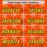 Custom Orange Green Personalized All Star Graffiti Pattern Authentic Football Jersey