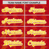 Custom Red Yellow Personalized All Star Graffiti Pattern Authentic Football Jersey