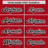 Custom Red Black Personalized All Star Graffiti Pattern Authentic Football Jersey