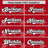 Custom Red Black Personalized All Star Graffiti Pattern Authentic Football Jersey