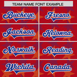 Custom Red Royal Personalized All Star Graffiti Pattern Authentic Football Jersey