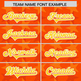 Custom Orange Gold Personalized All Star Graffiti Pattern Authentic Football Jersey