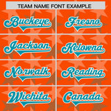 Custom Orange Aqua Personalized All Star Graffiti Pattern Authentic Football Jersey